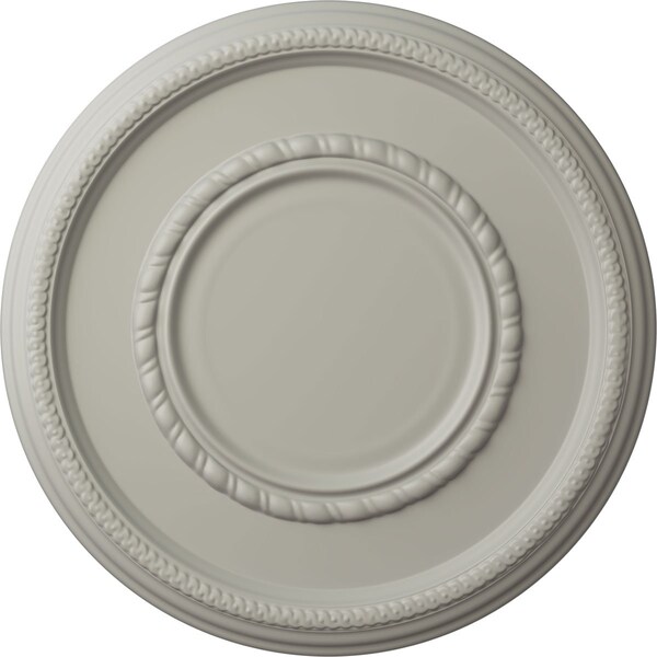 Ekena Millwork Federal Roped Large Ceiling Medallion (Canopies up to 7 3/4"), 17 3/8"OD x 1 1/8"P, Pot of Cream CM17FEPCF - main